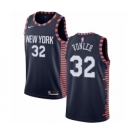 Men's Nike New York Knicks #32 Noah Vonleh Authentic Navy Blue NBA Jersey - 2018-19 City Edition