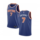 Men's Nike New York Knicks #7 Carmelo Anthony Swingman Royal Blue NBA Jersey - Icon Edition