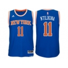 New York Knicks #11 Frank Ntilikina Road Blue New Swingman Stitched NBA Jersey