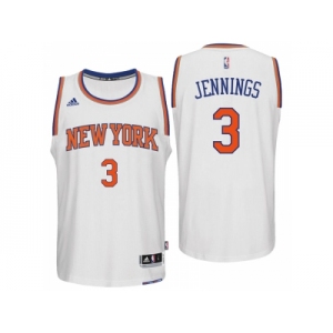 New York Knicks #3 Brandon Jennings 2016 Home White New Swingman Jersey