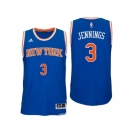 New York Knicks #3 Brandon Jennings 2016 Road Blue New Swingman Jersey