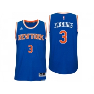 New York Knicks #3 Brandon Jennings 2016 Road Blue New Swingman Jersey