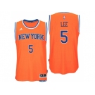 New York Knicks #5 Courtney Lee 2016 Alternate Orange New Swingman Jersey