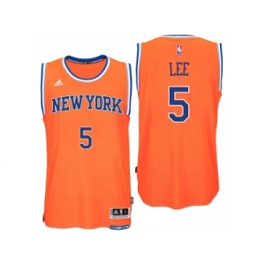 New York Knicks #5 Courtney Lee 2016 Alternate Orange New Swingman Jersey