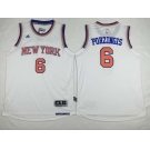 New York Knicks #6 Porzingis 2016 Home White New Swingman Jersey[Porzingis]