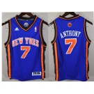 New York Knicks #7 Carmelo Anthony Revolution 30 Swingman Blue Jersey