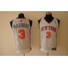 nba knicks #3 marbury white(fans edition)