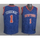 nba new york knicks #1 stoudemire blue leopard print[2014 new]