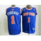 nba new york knicks #1 stoudemire blue[revolution 30 swingman]