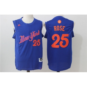 nba new york knicks #25 rose blue[2016 Christmas edition]