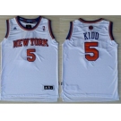 nba new york knicks #5 jason kidd white[revolution 30 swingman]