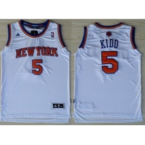 nba new york knicks #5 jason kidd white[revolution 30 swingman]