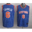 nba new york knicks #6 chandler blue leopard print[2014 new]