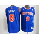 nba new york knicks #8 smith blue[revolution 30 swingman]