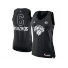 Women Nike New York Knicks #6 Kristaps Porzingis Black NBA Jordan Swingman 2018 All-Star Game Jersey