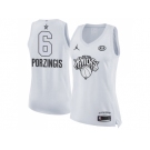 Women Nike New York Knicks #6 Kristaps Porzingis White NBA Jordan Swingman 2018 All-Star Game Jersey