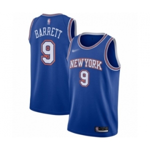 Women's New York Knicks #9 RJ Barrett Swingman Blue Basketball Jersey - Statement Edition
