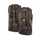 Women's Nike New York Knicks #21 Damyean Dotson Swingman Camo Realtree Collection NBA Jersey
