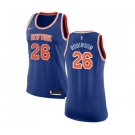 Women's Nike New York Knicks #26 Mitchell Robinson Authentic Royal Blue NBA Jersey - Icon Edition