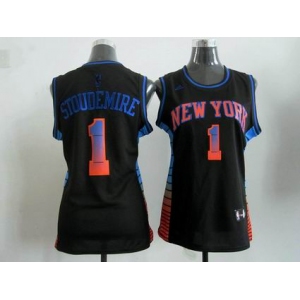 women nba jerseys new york knicks #1 stoudemire black[limited edition]