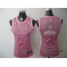 women nba new york knicks #7 anthony pink