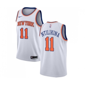 Youth Nike New York Knicks #11 Frank Ntilikina Authentic White NBA Jersey - Association Edition