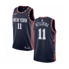 Youth Nike New York Knicks #11 Frank Ntilikina Swingman Navy Blue NBA Jersey - 2018-19 City Edition