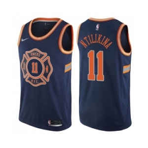 Youth Nike New York Knicks #11 Frank Ntilikina Swingman Navy Blue NBA Jersey - City Edition