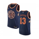 Youth Nike New York Knicks #13 Mark Jackson Swingman Navy Blue NBA Jersey - City Edition