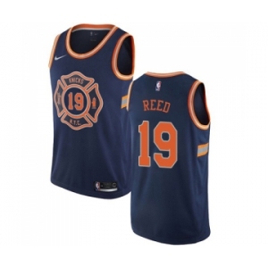 Youth Nike New York Knicks #19 Willis Reed Swingman Navy Blue NBA Jersey - City Edition