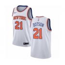 Youth Nike New York Knicks #21 Damyean Dotson Swingman White NBA Jersey - Association Edition