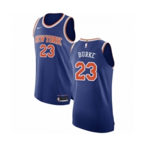 Youth Nike New York Knicks #23 Trey Burke Authentic Royal Blue NBA Jersey - Icon Edition