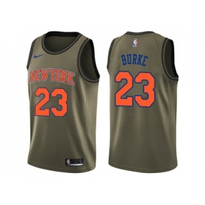 Youth Nike New York Knicks #23 Trey Burke Green NBA Swingman Salute to Service Jersey