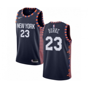 Youth Nike New York Knicks #23 Trey Burke Swingman Navy Blue NBA Jersey - 2018-19 City Edition