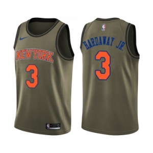 Youth Nike New York Knicks #3 Tim Hardaway Jr. Swingman Green Salute to Service NBA Jersey