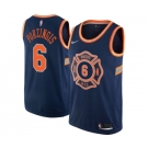 Youth Nike New York Knicks #6 Kristaps Porzingis Swingman Navy Blue NBA Jersey - City Edition