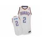 Men Adidas Oklahoma City Thunder #2 Raymond Felton Authentic White Home NBA Jersey