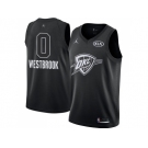 Men Nike Oklahoma City Thunder #0 Russell Westbrook Black NBA Jordan Swingman 2018 All-Star Game Jersey