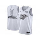 Men Nike Oklahoma City Thunder #0 Russell Westbrook White NBA Jordan Swingman 2018 All-Star Game Jersey