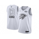 Men Nike Oklahoma City Thunder #13 Paul George White NBA Jordan Swingman 2018 All-Star Game Jersey