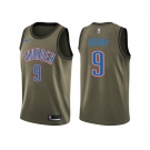 Men Nike Oklahoma City Thunder #9 Jerami Grant Green Salute to Service NBA Swingman Jersey