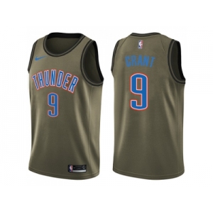 Men Nike Oklahoma City Thunder #9 Jerami Grant Green Salute to Service NBA Swingman Jersey