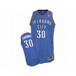 Men's Adidas Oklahoma City Thunder #30 Domantas Sabonis Authentic Royal Blue Road NBA Jersey