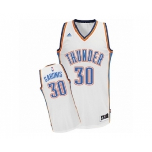 Men's Adidas Oklahoma City Thunder #30 Domantas Sabonis Swingman White Home NBA Jersey