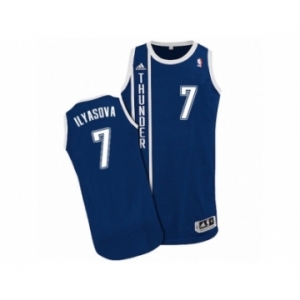 Men's Adidas Oklahoma City Thunder #7 Ersan Ilyasova Authentic Navy Blue Alternate NBA Jersey