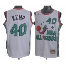 Men's Mitchell and Ness Oklahoma City Thunder #40 Shawn Kemp Swingman White 1996 All Star Throwback NBA Jersey