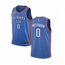 Men's Nike Oklahoma City Thunder #0 Russell Westbrook Swingman Royal Blue Road NBA Jersey - Icon Edition