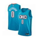 Men's Nike Oklahoma City Thunder #0 Russell Westbrook Swingman Turquoise NBA Jersey - City Edition