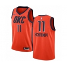 Men's Nike Oklahoma City Thunder #11 Detlef Schrempf Orange Swingman Jersey - Earned Edition