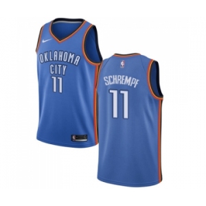 Men's Nike Oklahoma City Thunder #11 Detlef Schrempf Swingman Royal Blue Road NBA Jersey - Icon Edition